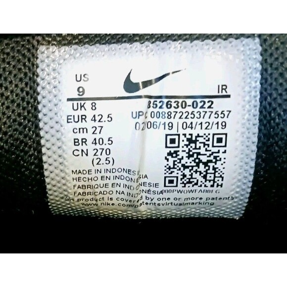 Nike Air Max TN 852630-022 Black & Metallic Gold Men’s Size 9 Running Shoes